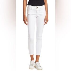 FRAME Le Skinny De Jeanne Crop White